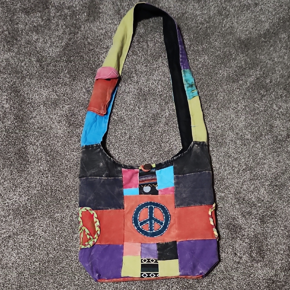Patchwork Hobo Crossbody Bag